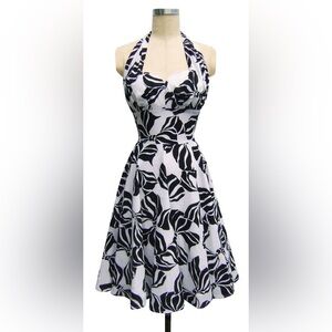 Trashy Diva Zebra Bows Halter Midi Dress